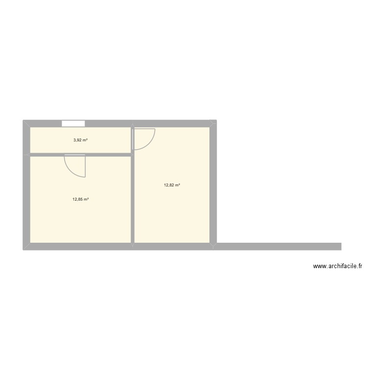 Caves 729 Saint-Imier. Plan de 3 pièces et 30 m2