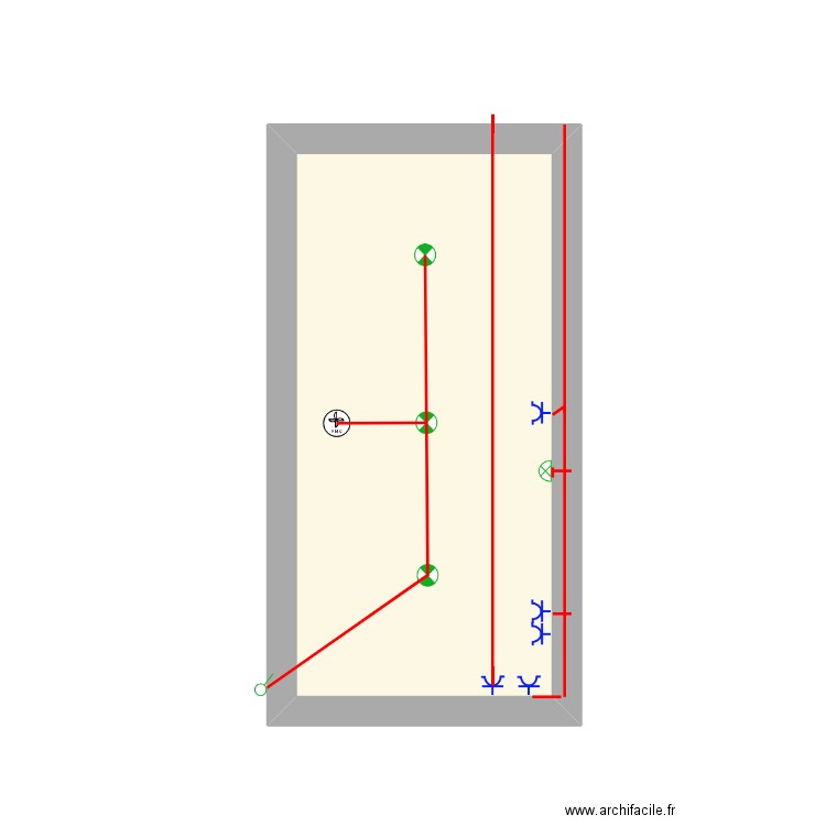 SDB1 COLFONTAINE. Plan de 1 pièce et 11 m2