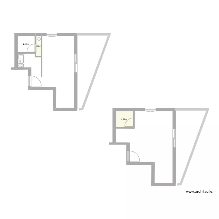arcueil. Plan de 3 Pièces et 6 m²