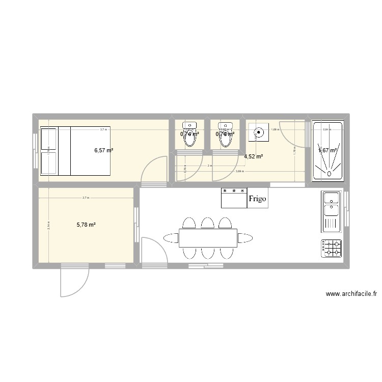 Maimiti & Hendry. Plan de 6 pièces et 20 m2