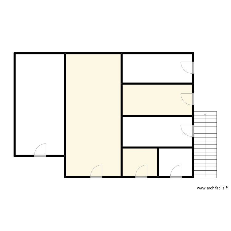Icpp Atelier. Plan de 7 pièces et 95 m2