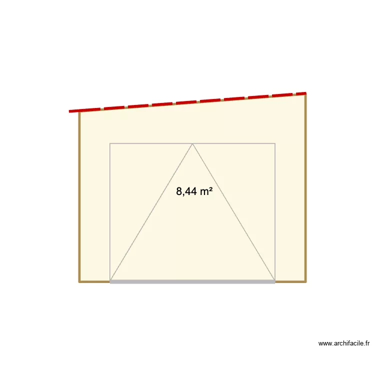 Abris Jardin Coté 1. Plan de 1 Pièce et 8 m² Abris Jardin Coté 1. Plan de 1 Pièce et 8 m²