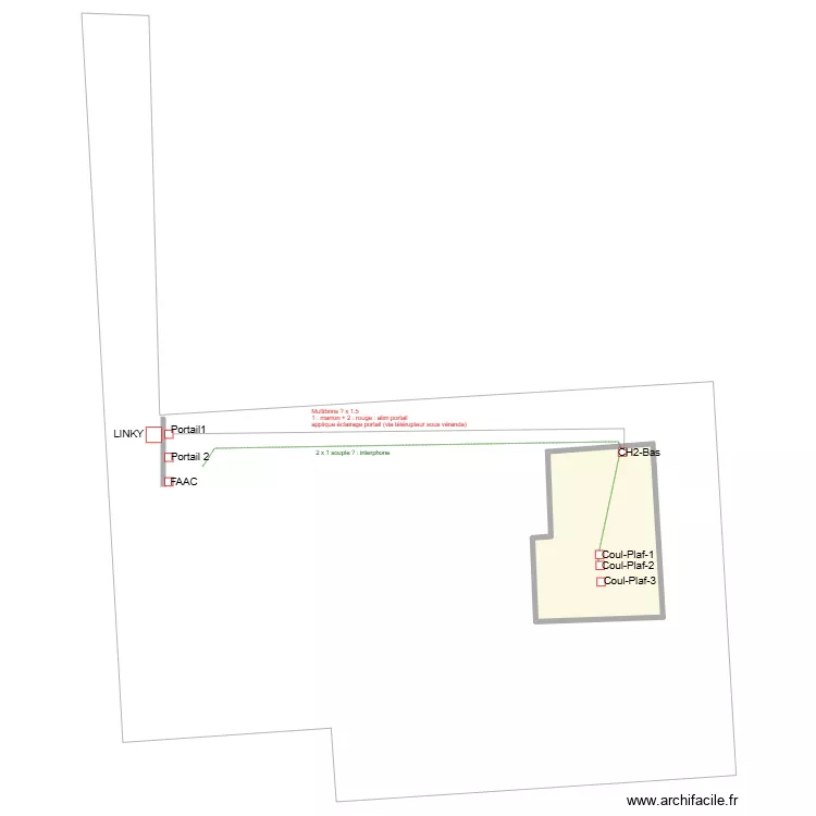 FAURE Liliane. Plan de 1  et 102 m²