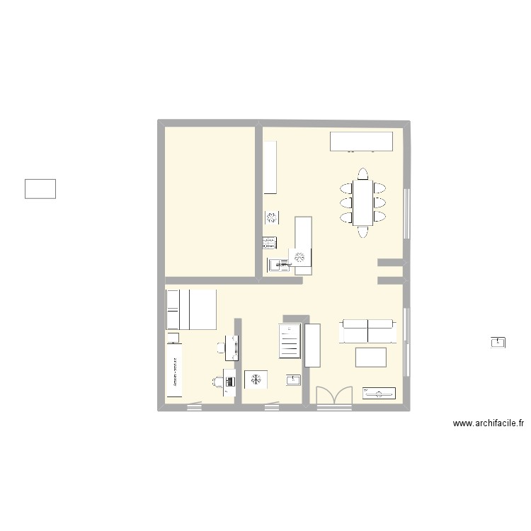MAMAN. Plan de 1 pièce et 99 m2