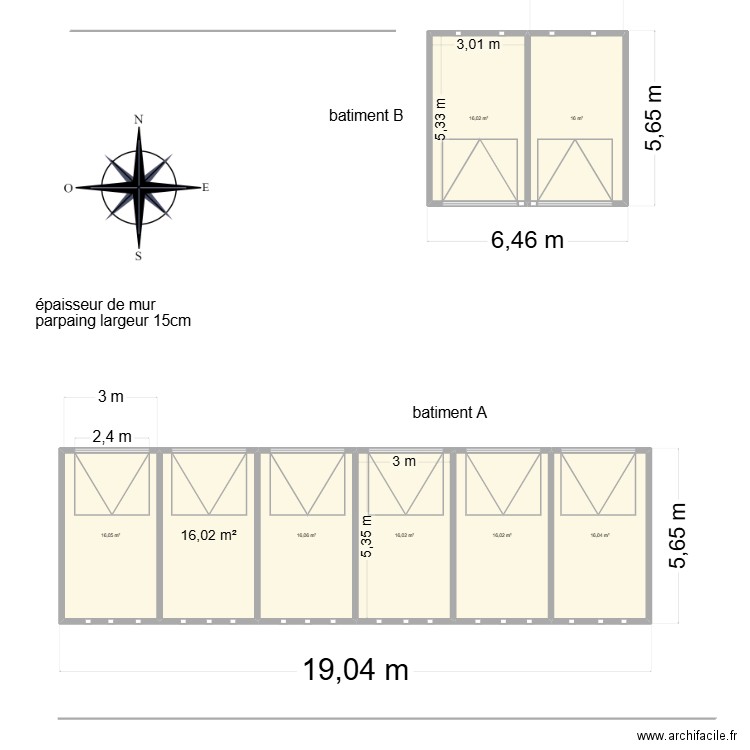 plan cote garrages. Plan de 8 pièces et 128 m2