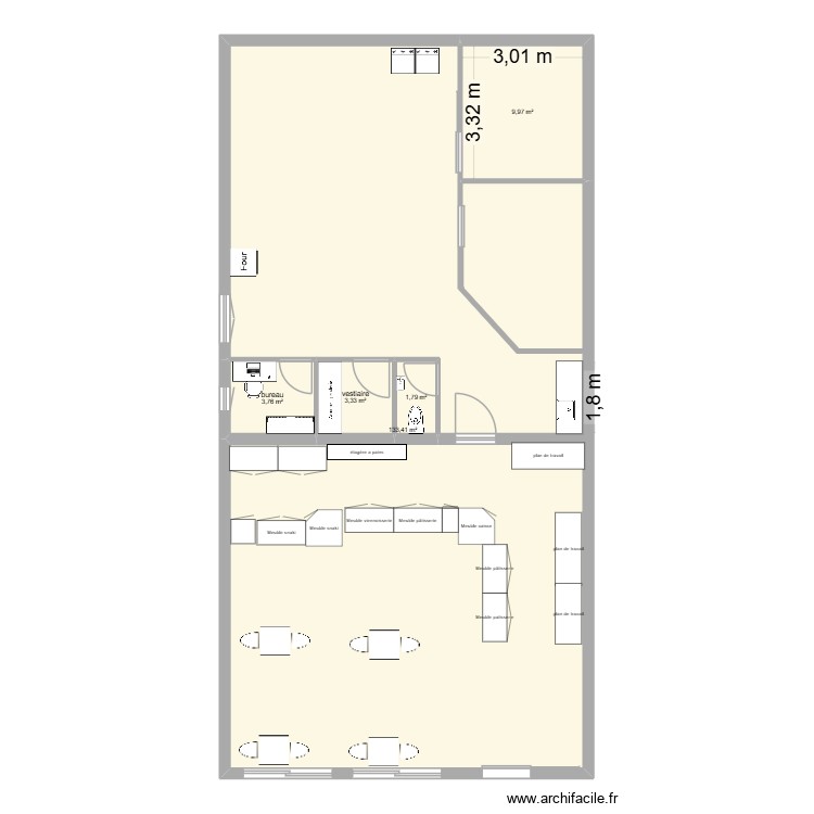 model de magasin. Plan de 0 pièce et 0 m2