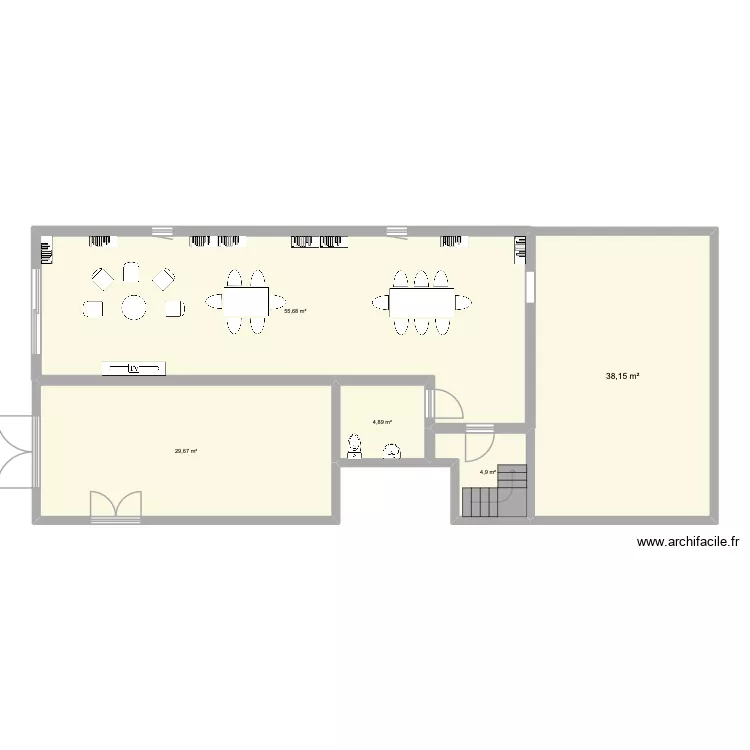 GARAGE apr&egrave;s Ludoth&egrave;que. Plan de 5  et 133 m²
