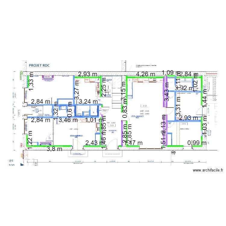 leclos cloison rdc. Plan de 0 pièce et 0 m2