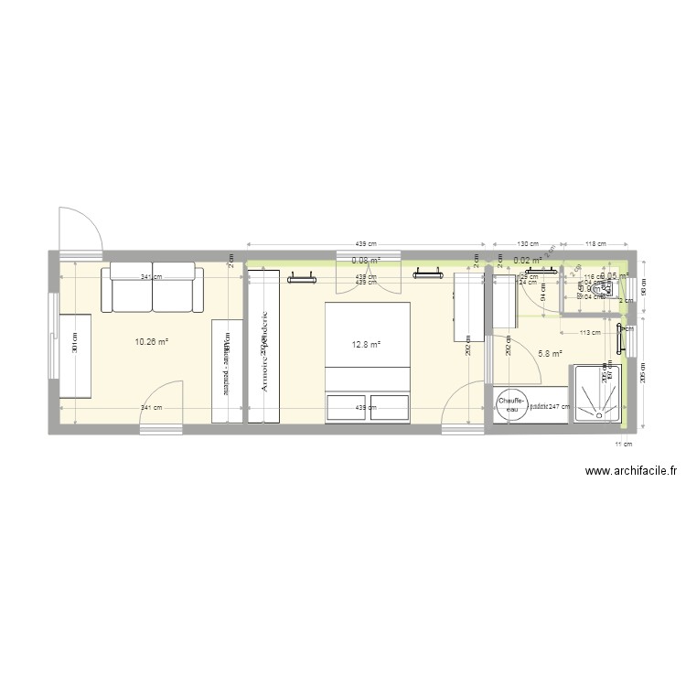 MESCHERS GARAGE AMENAGE - AVEC DOUBLAGES. Plan de 7 pièces et 30 m2