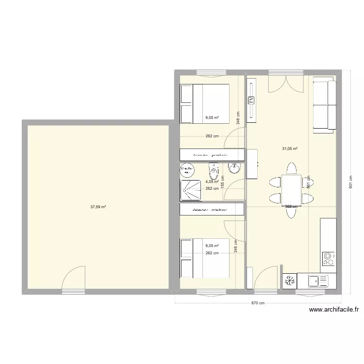 MAISON DARON. Plan de 