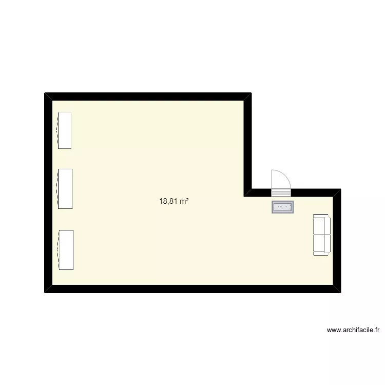 salon de coiffure. Plan de 
