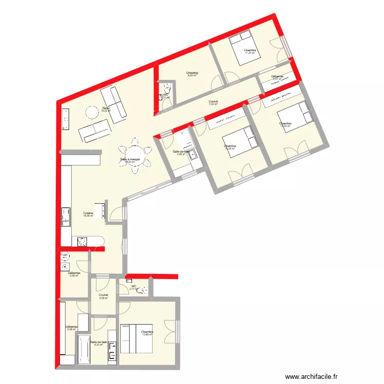 Plan A 3 Mas des Olivettes. Plan de 