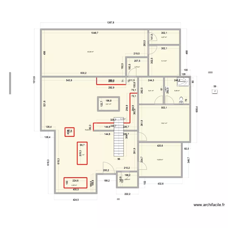PLAM DE MAS complet escalier44. Plan de 