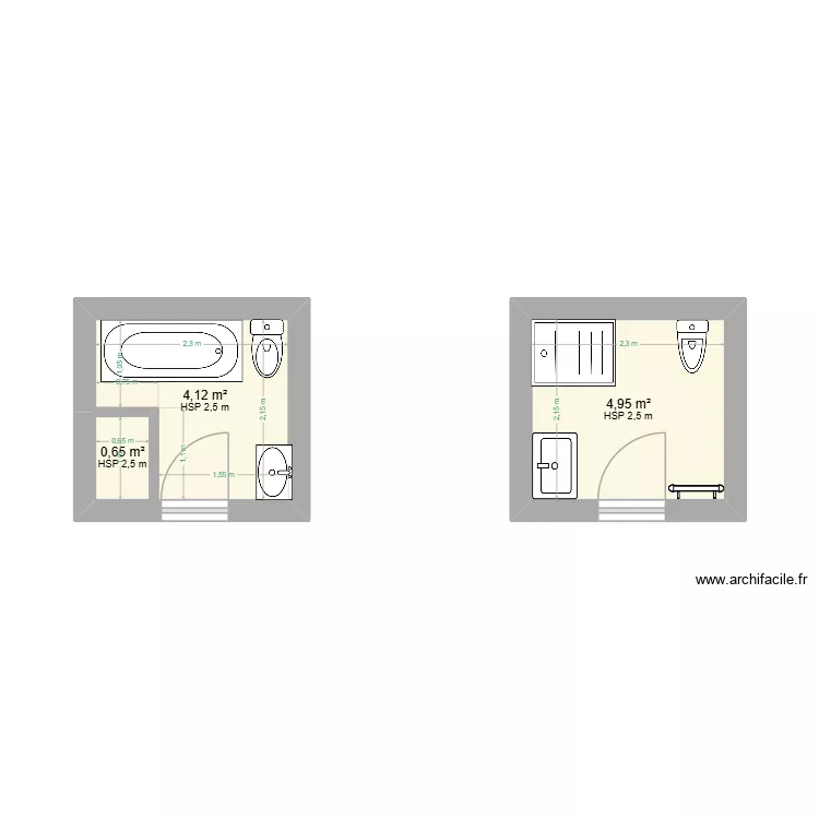Renovation salle de bain. Plan de 3 et 10 m² Renovation salle de bain. Plan de 3 et 10 m²