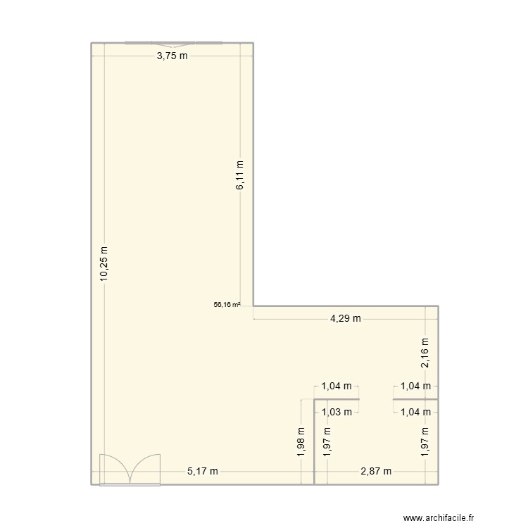 ATELIER N°67. Plan de 1 pièce et 56 m2