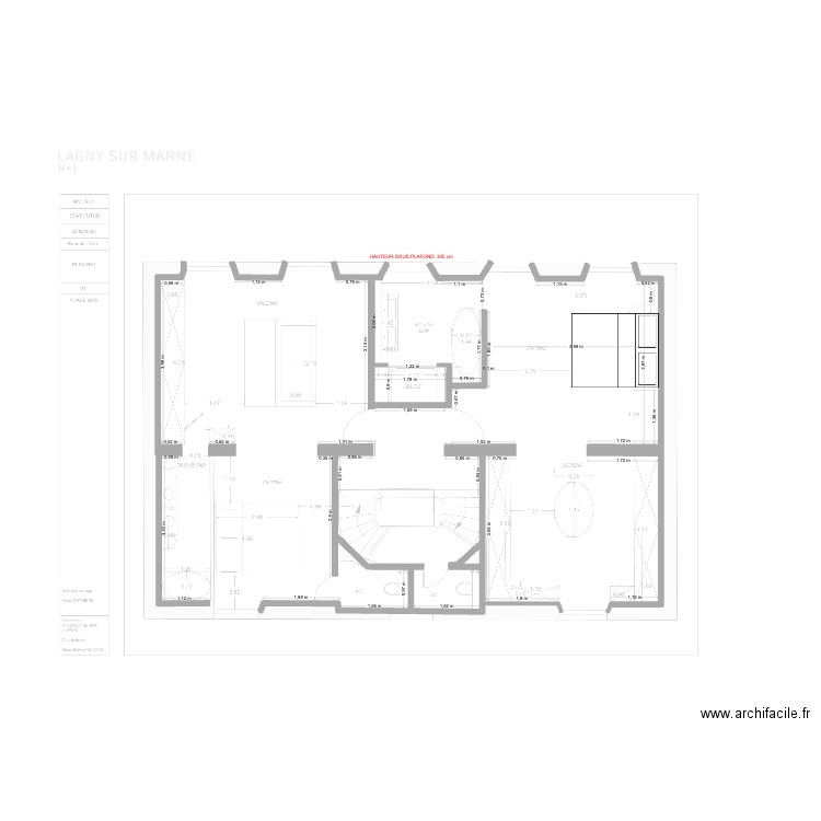PLAN 1er cotation. Plan de 0 pièce et 0 m2