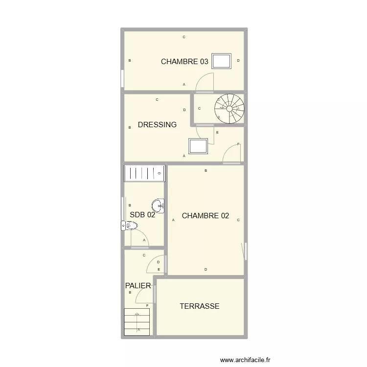 ETAGE 02 CAVEIRAC PB. Plan de ETAGE 02 CAVEIRAC PB. Plan de