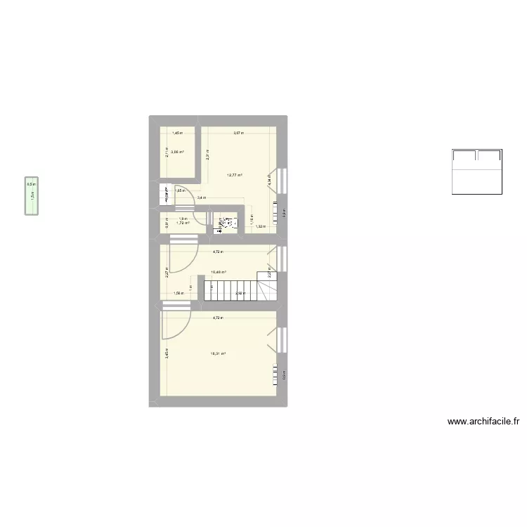 Chambre Emilien. Plan de 