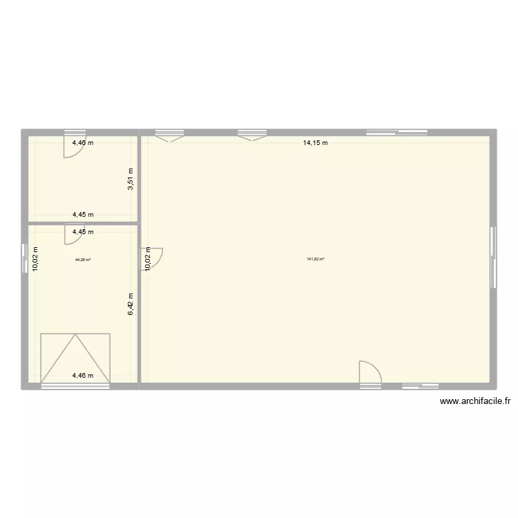 plan. Plan de 2  et 186 m²