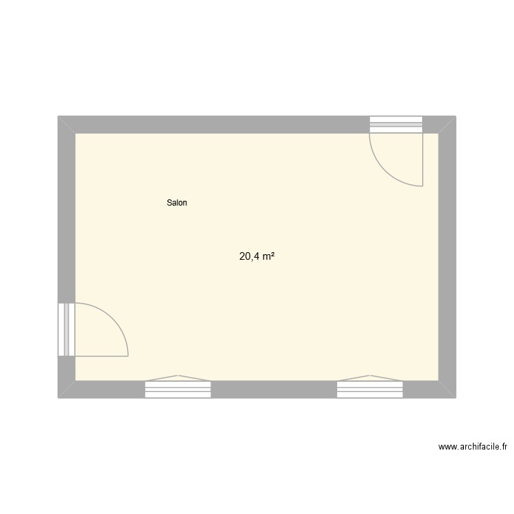 Schema electrique pour salon. Plan de 1 pièce et 20 m2