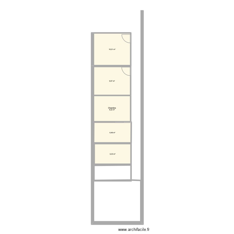 maison extension. Plan de 5 pièces et 40 m2