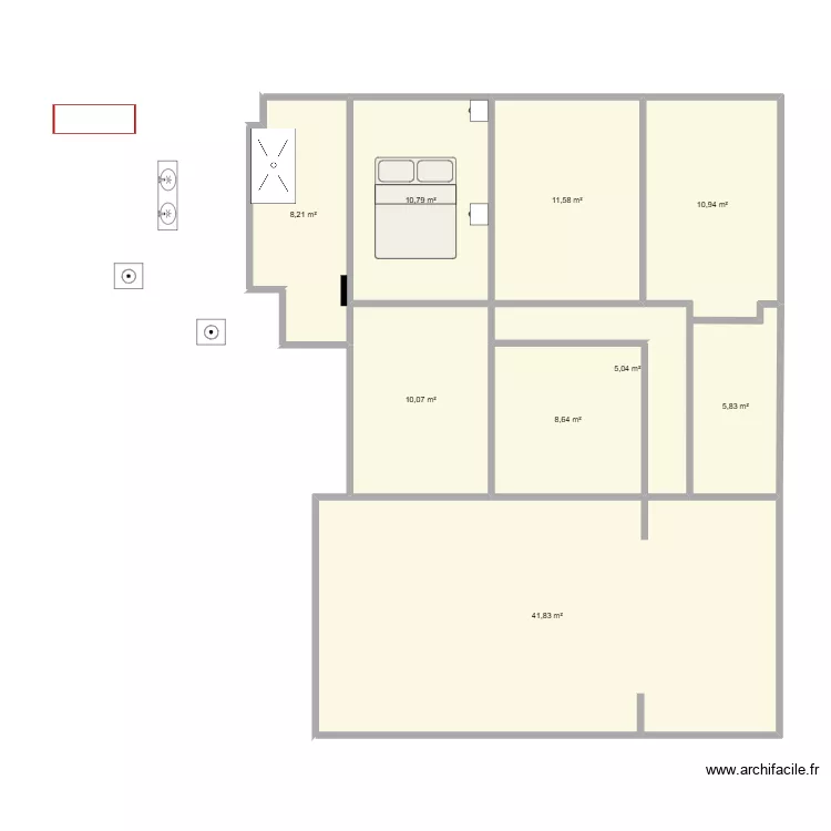 Appartement Modifs. Plan de 9  et 113 m²