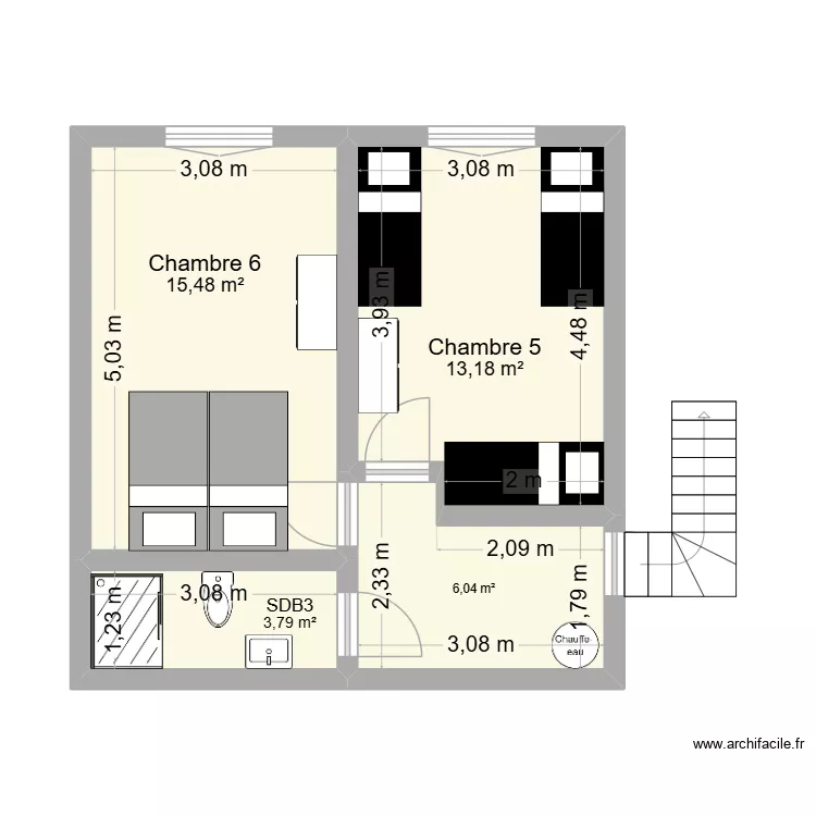 Fleury bergerie 1er étage projet 01. Plan de Fleury bergerie 1er étage projet 01. Plan de