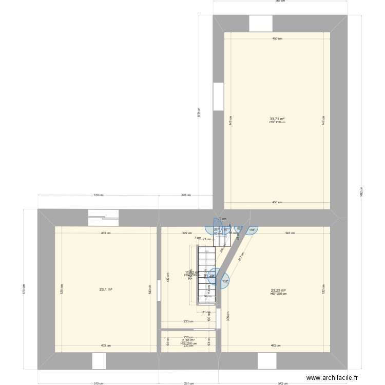 lamballe 2 eme. Plan de 14 pièces et 275 m2