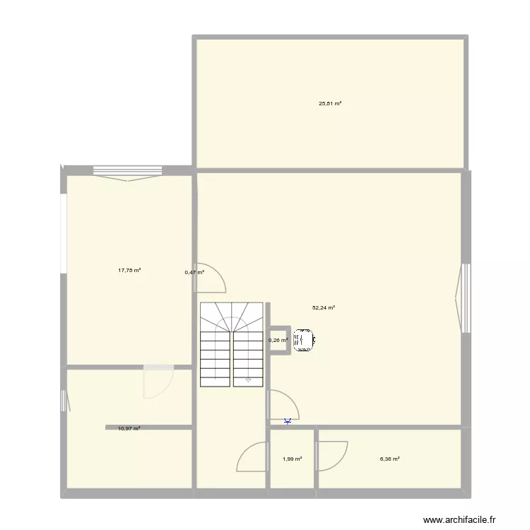 ma maison chambres. Plan de 7  et 83 m²