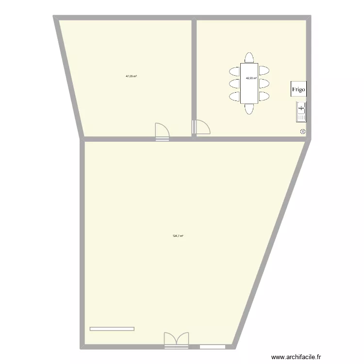 MAGASIN. Plan de 3  et 215 m²