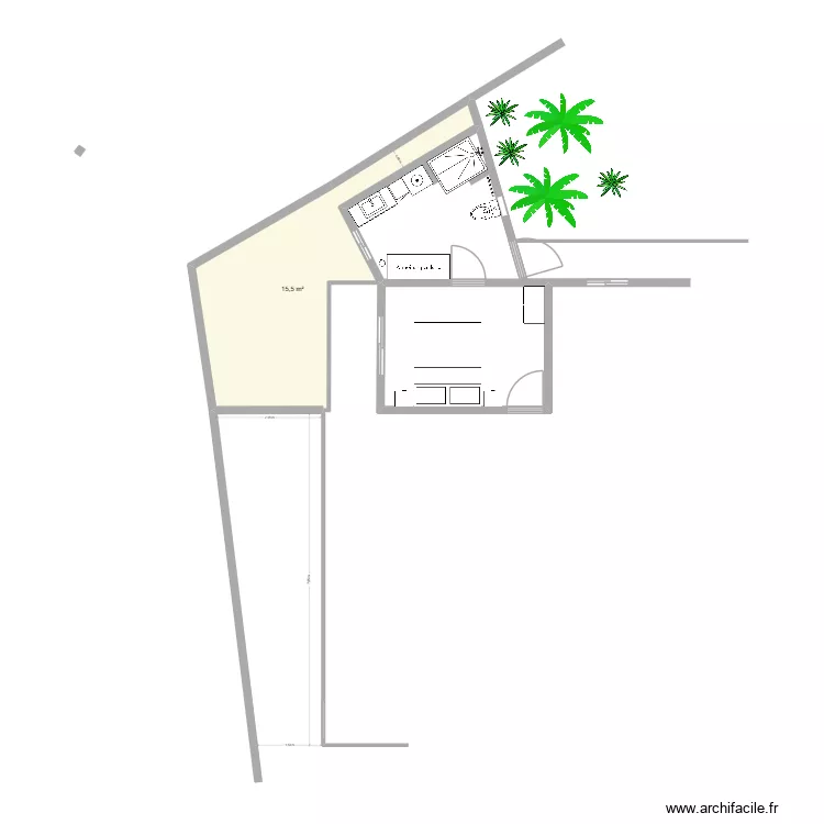 modification villa SUD OUEST. Plan de 