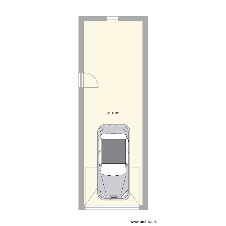 Garage. Plan de 1 pièce et 31 m2