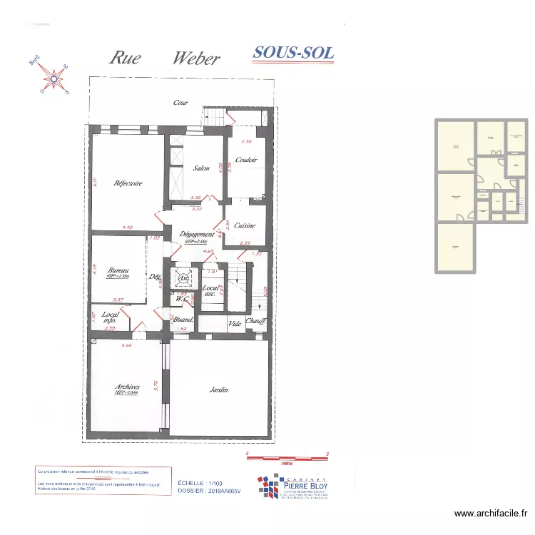 HP Rothschild. Plan de 13  et 139 m²