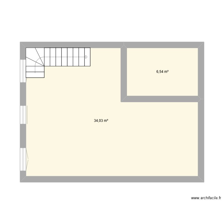 peaugres. Plan de 2 pièces et 41 m2