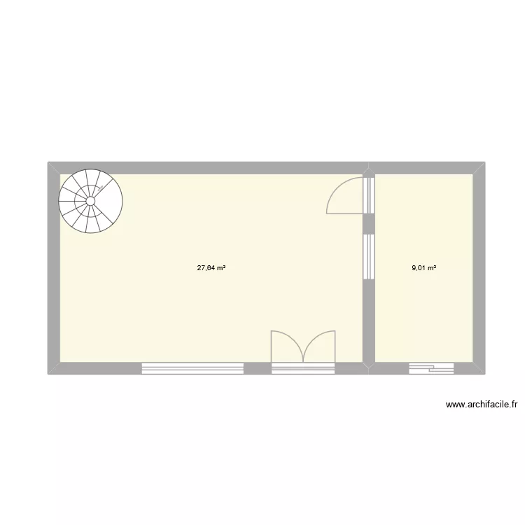 plan l&eacute;l&eacute;. Plan de 2  et 37 m²