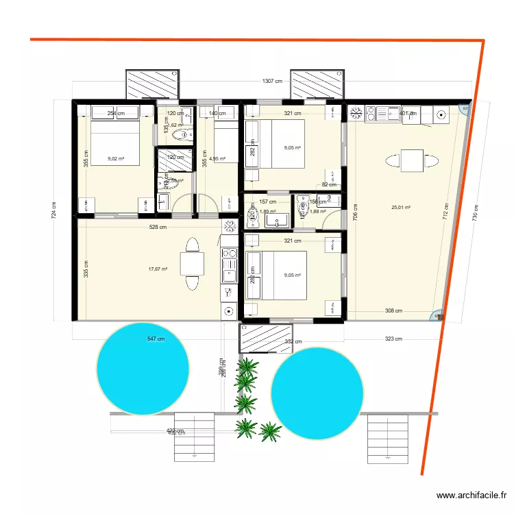 Popotte Steph 1. Plan de 10 pièces et 83 m² Popotte Steph 1. Plan de 10 pièces et 83 m²