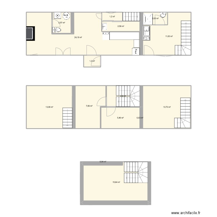 Chantier Adam. Plan de 0 pièce et 0 m2