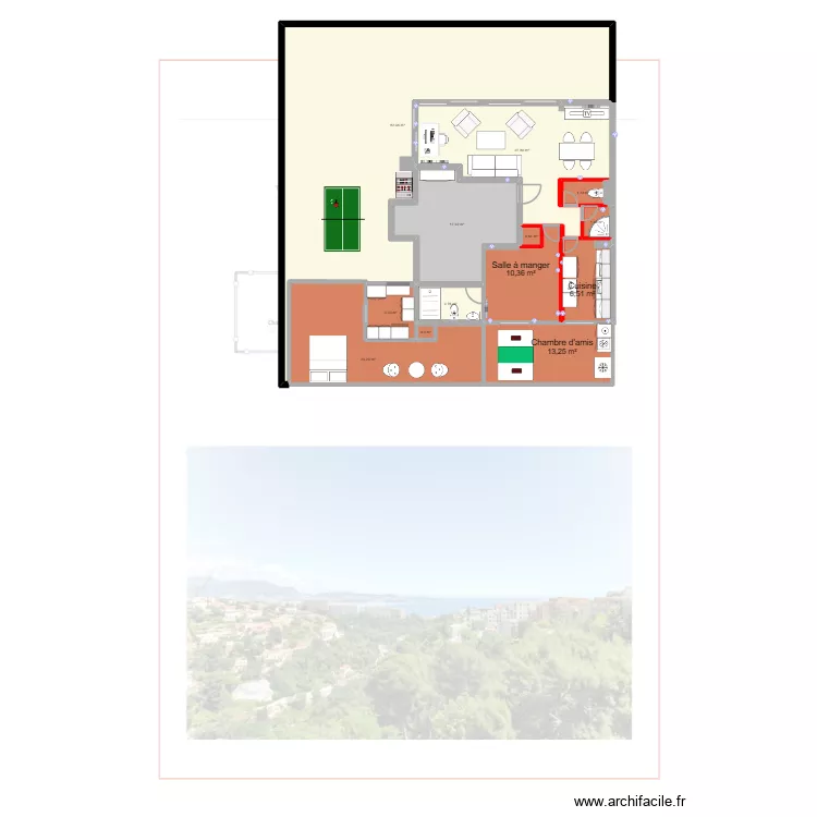Fabron avant travaux. Plan de 13 et 193 m² Fabron avant travaux. Plan de 13 et 193 m²