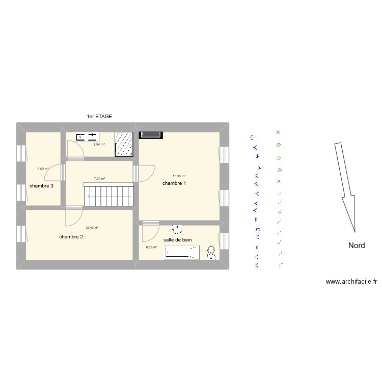 presseux 16/02/24-2. Plan de 6 pièces et 53 m2