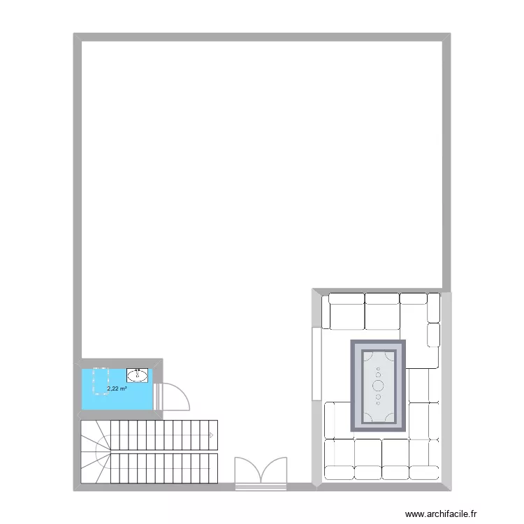 maison. Plan de 1  et 2 m²