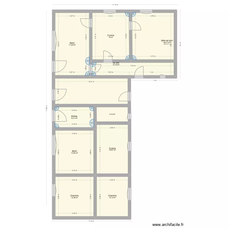 immeuble colombo labry. Plan de 10  et 129 m²