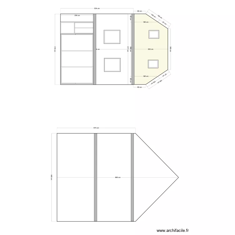 BARNEVILLE FACADE. Plan de 