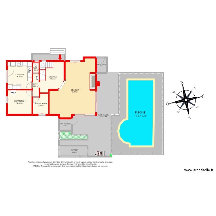 BI 15353 - . Plan de 49 pièces et 470 m2