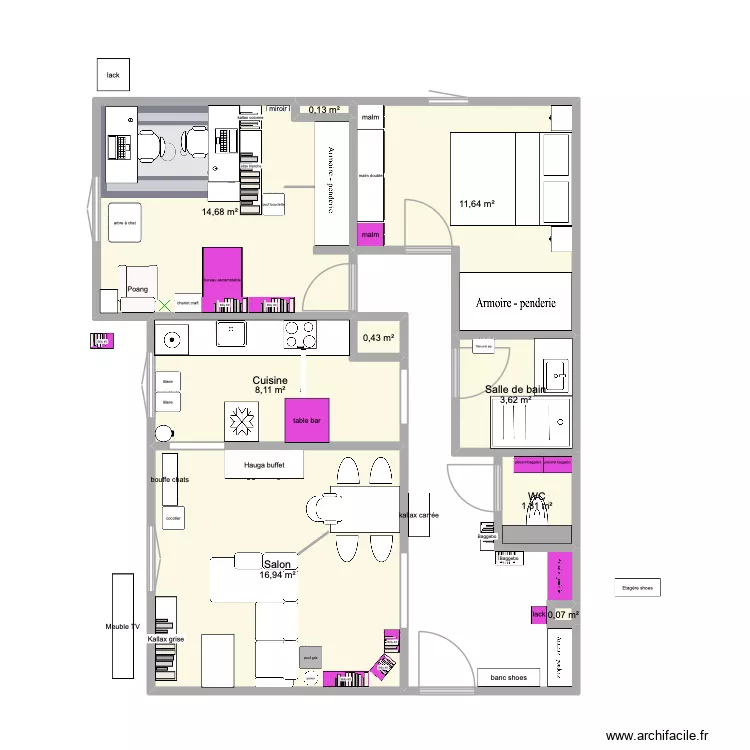Rozee Sannois 2. Plan de 9  et 57 m²