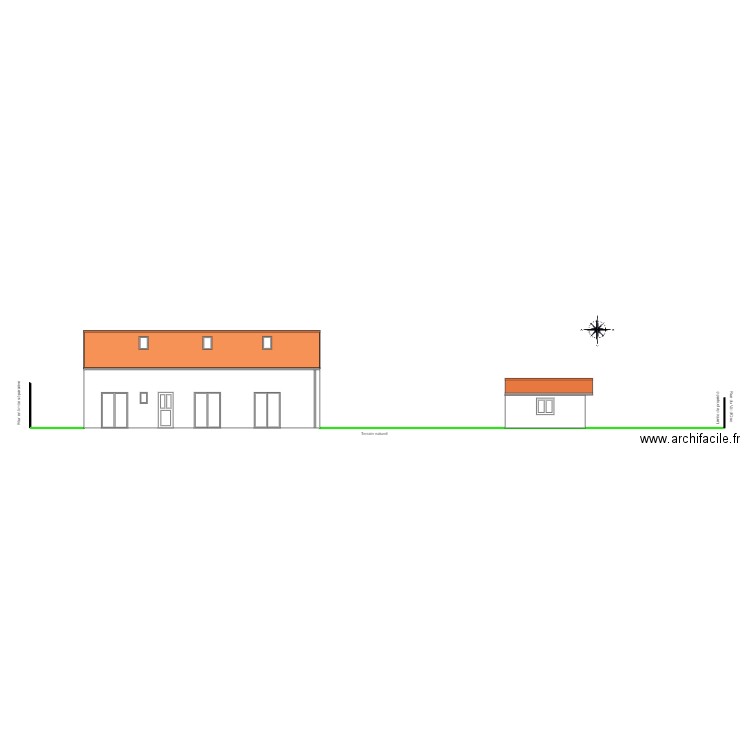 Plan coupe projet MAIRIE GUAR. Plan de 0 pièce et 0 m2