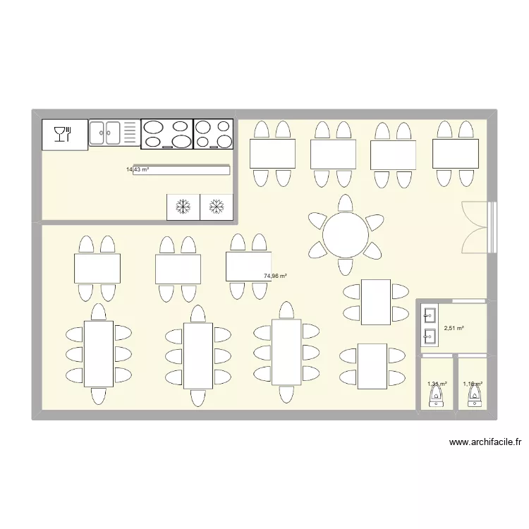 restaurant. Plan de restaurant. Plan de