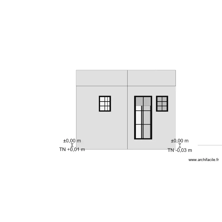 plan 03 - que l'extension. Plan de 2 Pièces et 46 m²