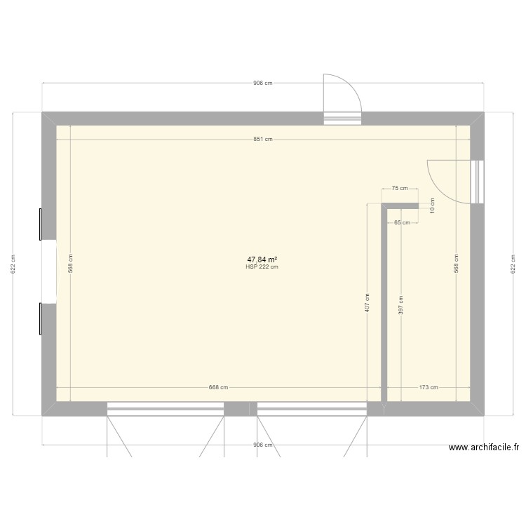 Garage avant travaux. Plan de 0 pièce et 0 m2