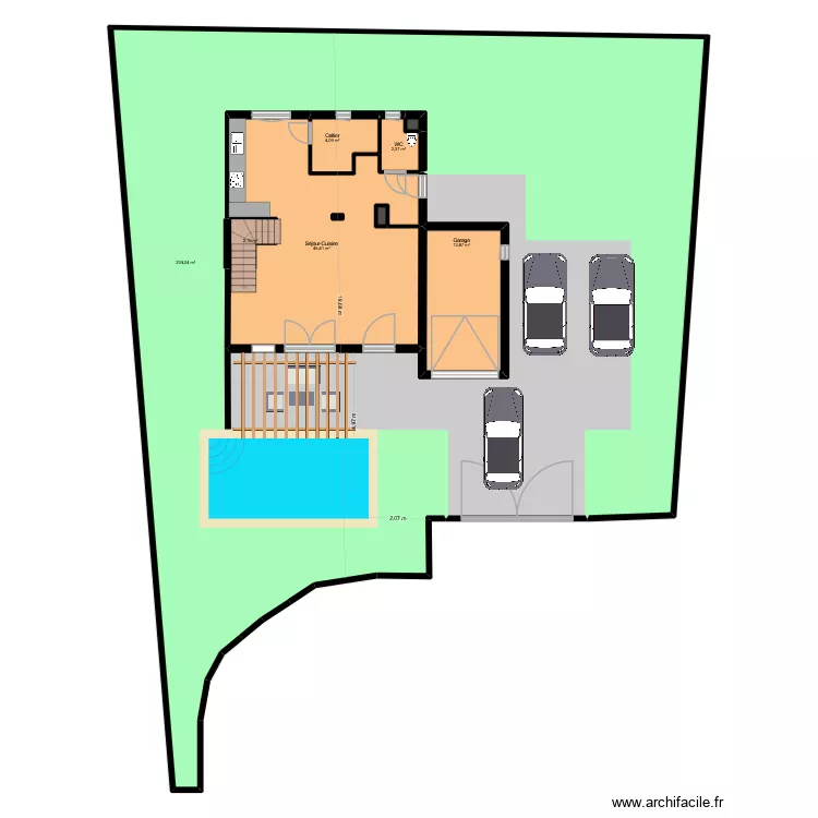 EL BARIAKI villa 6 AVEC GRAND SEJOUR. Plan de 20  et 452 m²
