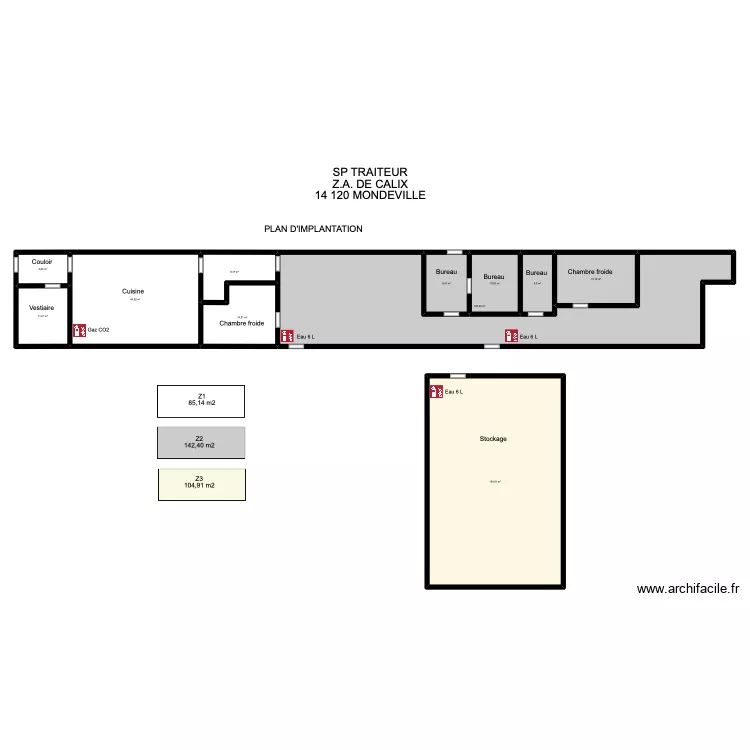 SP TRAITEUR. Plan de 